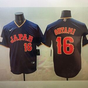 🤓Shohei Ohtani Navy Stitched Jersey😋